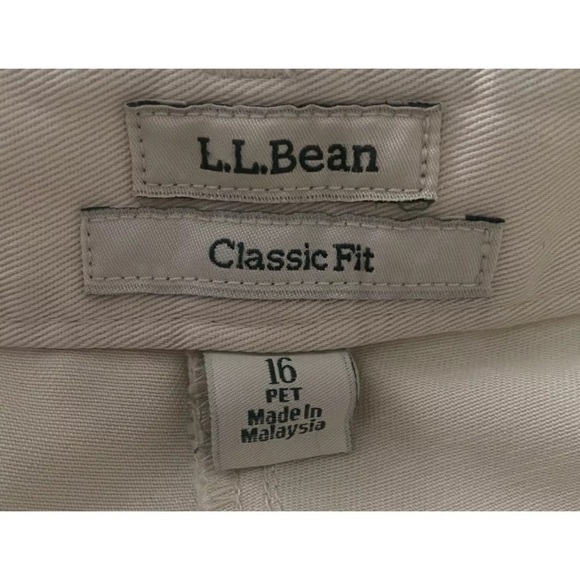 LL Bean Classic Fit Chino‎ Pants Womens Size 16P (16) - Picture 2 of 6